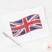 Sticker Rectangulaire Drapeau de l'Union griffée (Enveloppe)