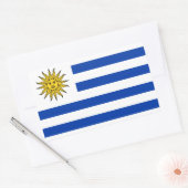 Sticker Rectangulaire Drapeau de l'Uruguay (Enveloppe)