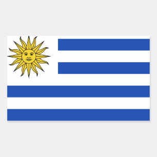 Sticker Rectangulaire drapeau de l'Uruguay