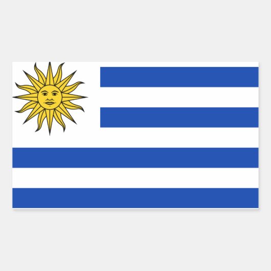 Sticker Rectangulaire drapeau de l'Uruguay (Devant)