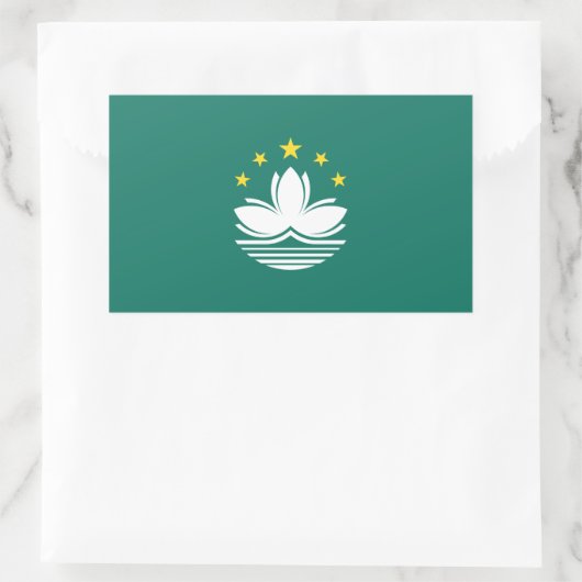 Sticker Rectangulaire Drapeau de Macao (Sac)