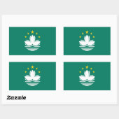 Sticker Rectangulaire Drapeau de Macao (Feuille)