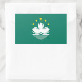 Sticker Rectangulaire Drapeau de Macao (Sac)