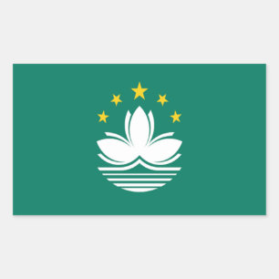 Sticker Rectangulaire Drapeau de Macao