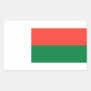 Sticker Rectangulaire Drapeau de Madagascar