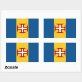 Sticker Rectangulaire Drapeau de Madère (Feuille)