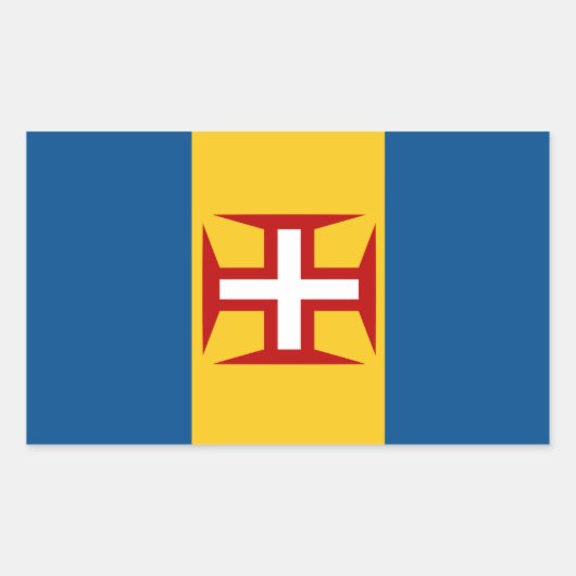 Sticker Rectangulaire Drapeau de Madère (Devant)