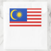 Sticker Rectangulaire Drapeau de Malaisie (Sac)