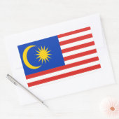 Sticker Rectangulaire Drapeau de Malaisie (Enveloppe)