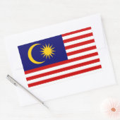 Sticker Rectangulaire Drapeau de Malaisie (Enveloppe)