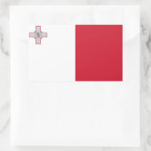 Sticker Rectangulaire Drapeau de Malte (Sac)