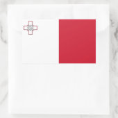 Sticker Rectangulaire Drapeau de Malte (Sac)