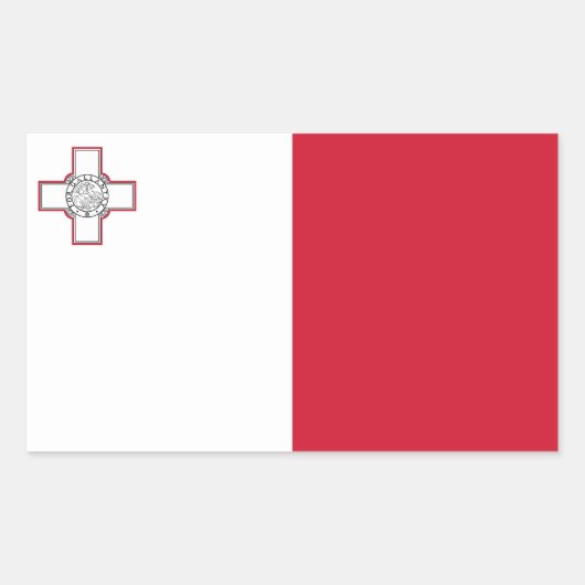 Sticker Rectangulaire Drapeau de Malte (Devant)