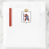 Sticker Rectangulaire Drapeau de Mari El (Sac)