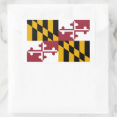 Sticker Rectangulaire Drapeau de Marylander, Drapeau du Maryland (Sac)