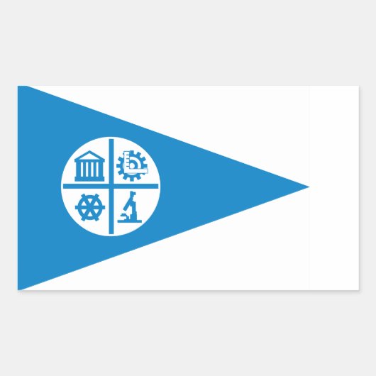 Sticker Rectangulaire Drapeau de Minneapolis (Devant)