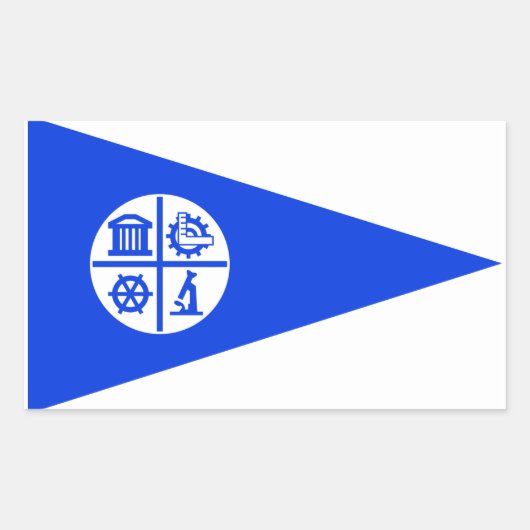Sticker Rectangulaire Drapeau de Minneapolis (Devant)