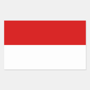 Sticker Rectangulaire Drapeau de Monaco