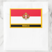 Sticker Rectangulaire Drapeau de Monaco (Sac)