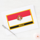 Sticker Rectangulaire Drapeau de Monaco (Enveloppe)