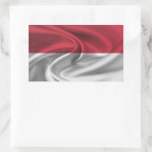 Sticker Rectangulaire Drapeau de Monaco (Sac)