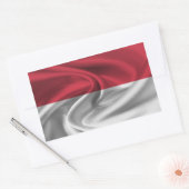 Sticker Rectangulaire Drapeau de Monaco (Enveloppe)