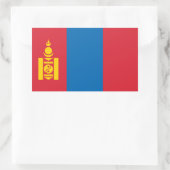 Sticker Rectangulaire Drapeau de Mongolie (Sac)