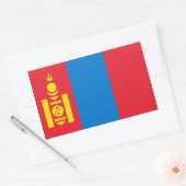 Sticker Rectangulaire Drapeau de Mongolie (Enveloppe)