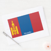 Sticker Rectangulaire Drapeau de Mongolie (Enveloppe)