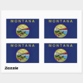 Sticker Rectangulaire Drapeau de Montana (Feuille)