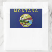Sticker Rectangulaire Drapeau de Montana (Sac)