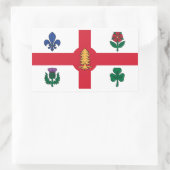 Sticker Rectangulaire Drapeau de Montréal (Québec) (Sac)