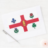 Sticker Rectangulaire Drapeau de Montréal (Québec) (Enveloppe)