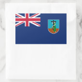 Sticker Rectangulaire Drapeau de Montserrat (Sac)