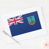 Sticker Rectangulaire Drapeau de Montserrat (Enveloppe)