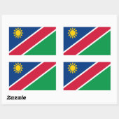 Sticker Rectangulaire Drapeau de Namibie (Feuille)