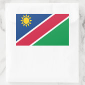 Sticker Rectangulaire Drapeau de Namibie (Sac)