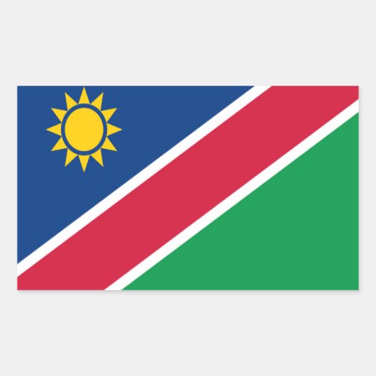 Sticker Rectangulaire Drapeau de Namibie (Devant)