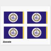 Sticker Rectangulaire Drapeau de Nashville, Tennessee (Feuille)