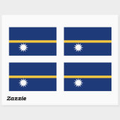 Sticker Rectangulaire Drapeau de Nauru (Feuille)