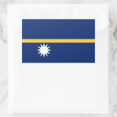 Sticker Rectangulaire Drapeau de Nauru (Sac)