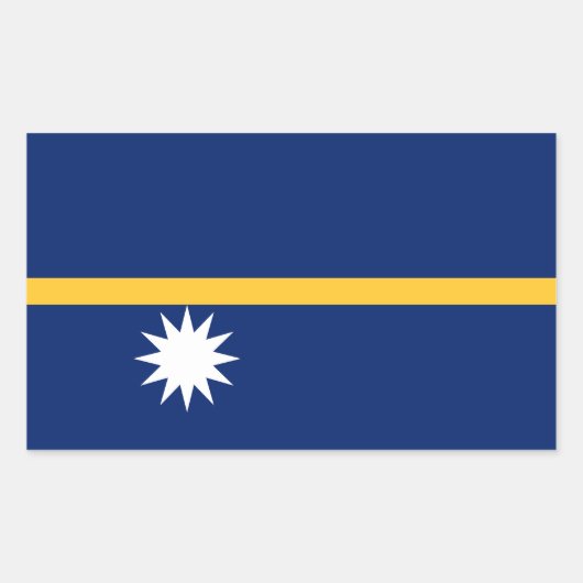 Sticker Rectangulaire Drapeau de Nauru (Devant)