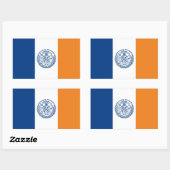 Sticker Rectangulaire drapeau de new york états-unis amérique pays (Feuille)
