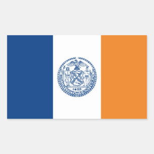 Sticker Rectangulaire drapeau de new york états-unis amérique pays