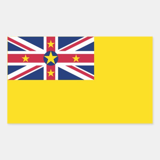 Sticker Rectangulaire Drapeau de Niue (Devant)