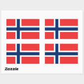 Sticker Rectangulaire Drapeau de Norvège (Feuille)