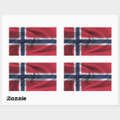 Sticker Rectangulaire Drapeau de Norvège (Feuille)