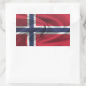 Sticker Rectangulaire Drapeau de Norvège (Sac)