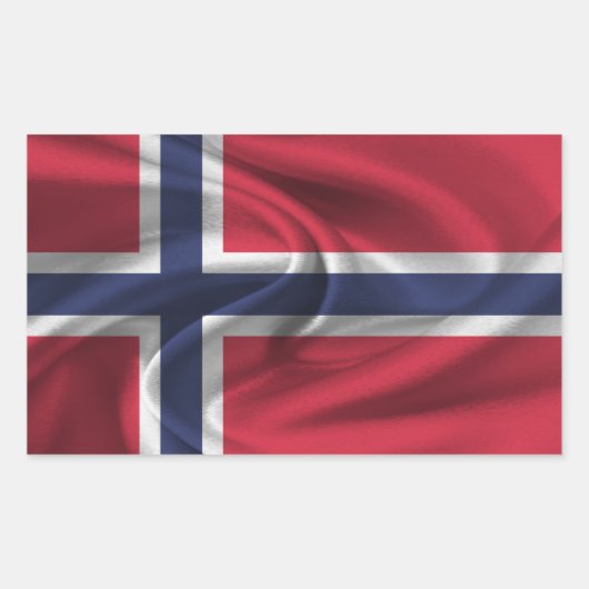Sticker Rectangulaire Drapeau de Norvège (Devant)