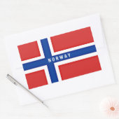Sticker Rectangulaire Drapeau de Norway (Enveloppe)